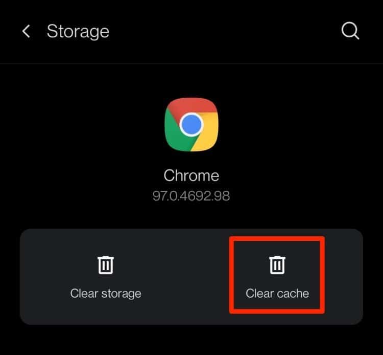 Effacer le cache de Chrome